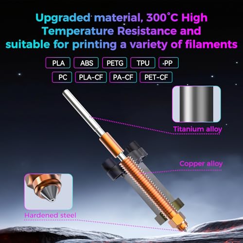 Creality Official K2 Pro Ceramic Heating Block Hotend Kit, Unicorn Quick Swap Nozzle Kit, 300°C High Temperature Resistant, Original All-Metal Integrated Kit for Creality K2 Pro Combo 3D Printer - style: K2 Pro