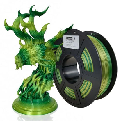 PLA 3D Printer Filament 1.75 mm,Autumn,Multicolor Rainbow,Yellow Green Beige,Accuracy +/- 0.05 mm net Weight 1 kg for Ender3 Cr10 - color: Pla-autumn