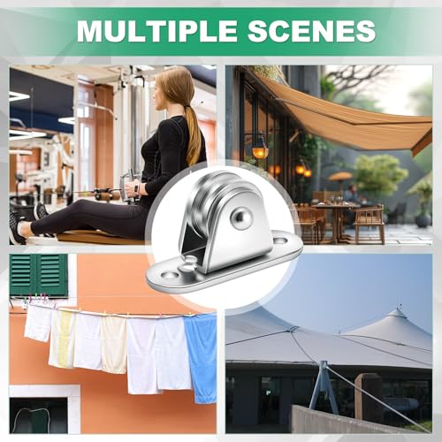 Yaocom 20 Pcs 20 Pcs Small Pulley Block 1 Inch Wall Mount Pulley