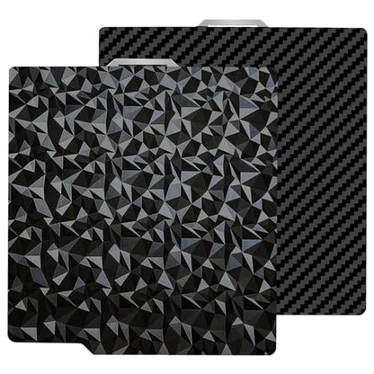 257x257mm PET PEO Double Side Build Plate for Bambu Lab X2D/P2S/X1C/X1/X1E/P1P/P1S/A1, Smooth Diamond PEO+Carbon Fiber PET Spring Steel Sheet Plate for Bambu Labs 3D Printer - size: 257x257mm