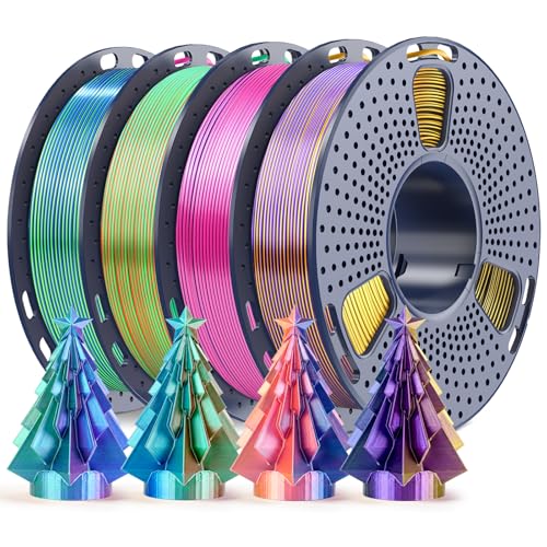 SUNLU Silk Triple Color PLA 1.75mm, 250g Bundle, 3D Printer Filament - color: Pla Bundle-250gx4-2230052