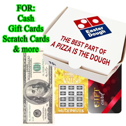 4 Pack Easter Basket Stuffers, Money Box for Cash Gift for Teens, Money Holder, Gift Card Holder, Mini Pizza Box Easter Dough Surprise for Son Grandson Daughter Granddaughter Nephew - color: 4 Pack Easter Dough