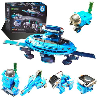 STEM Projects for Kids Ages 8-12, Science Kits, Solar Space Toys Gifts for 8-14 Year Old Teen Boys Girls, 120Pcs Building Experiments Robots for Teenage Ages 9 10 11 12. - color: Blue