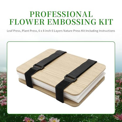 Zreneyfex Portable Wooden Flower & Leaf Press Kit