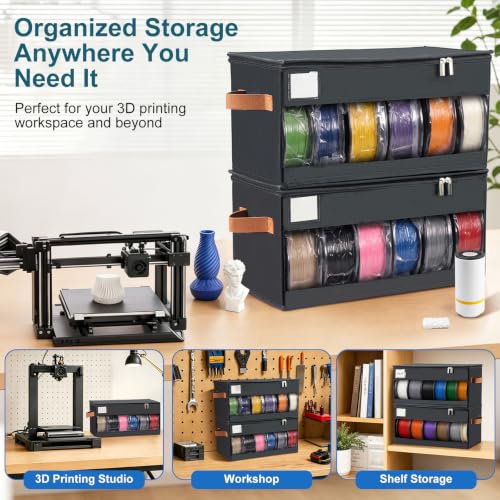 3D Printer Filament Storage Box, 2 Pack