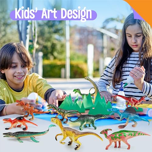 12 Dinosaur Toys for Kids, Plastic Animal Figurines Portable Dinosaur Figures Playset Montessori Toy Educational Game for Homeschool Preschool Toddler Kids - style: Large Dinosaur (excluding cards)