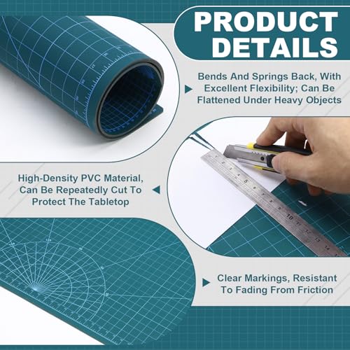 Pangda 1 Pcs 36 x 48 in Large Self Healing Cutting Mat for Sewing, Green - color: Green, size: 48"L x 36"W
