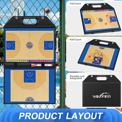 Basketball Coaching Board, Magnetic Basketball Board for Coaches - style: Basketball