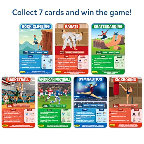 Skillmatics Guess in 10 Trivia Card Game – Sports, Gift for Boys & Girls - style: 7. Sports