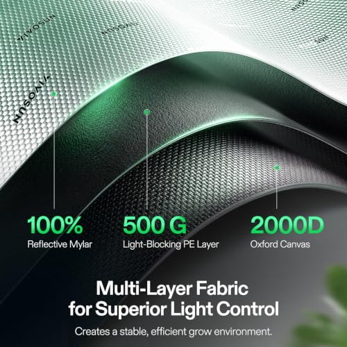 VIVOSUN P105 PRO 5x10 Grow Tent Large Indoor Growing Tents 120"x60"x80" - size: 120"x60"x80"