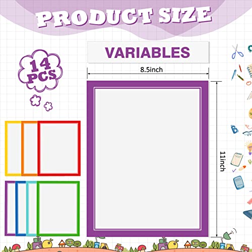 Lewtemi 14 Sheets Science Fair Subtitles Self Adhesive Paper,Rainbow Color - color: Rainbow Color