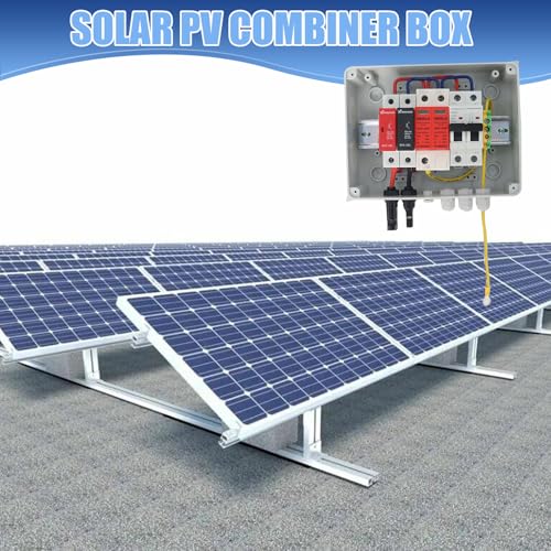 600V Solar PV Combiner Box, 1 String DC Disconnect Box with 15A Fuse - color: White-1 inputs and 1 Output