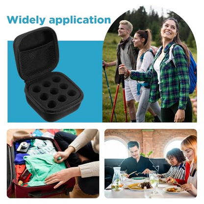 Teenyyou 9 Slots Peptide Case for Fridge Fits Standard 10ml Vials - color: Black, size: 9 Slots, style: Solid