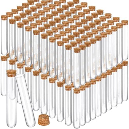 Thyle Glass Test Tubes Bulk with Cork Clear Stoppers, 20x150mm/35ml, 200 Pcs - size: 20x150mm/35ml