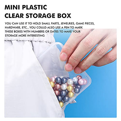 Jetec 18 Pieces Small Clear Plastic Storage Box, 3.3 x 3.3 x 1.1 Inch - size: 3.3 x 3.3 x 1.1 Inch