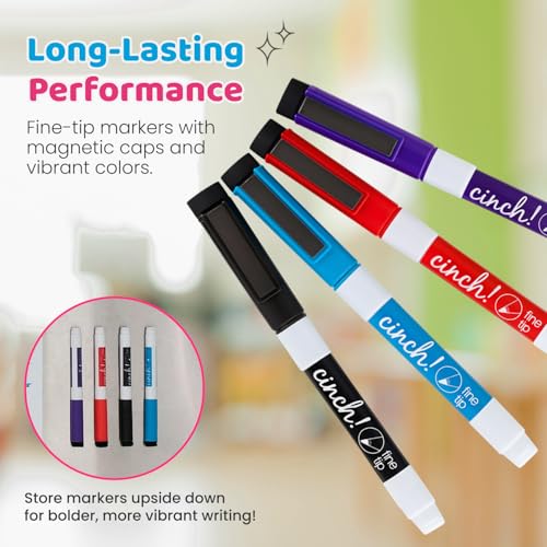20x13 Stain-Resistant Magnetic Whiteboard for Fridge - Includes 4 Markers and Big Eraser with Magnets - Dry Erase Board - Refrigerator White Board Organizer and Planner (Pack of 2) - size: 20x13 (Pack of 2)