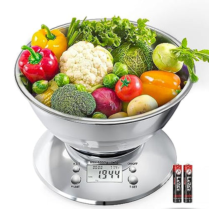 GRAM PRES Kitchen Food Scale Digital Weight Grams and Oz 11lb/0.1oz