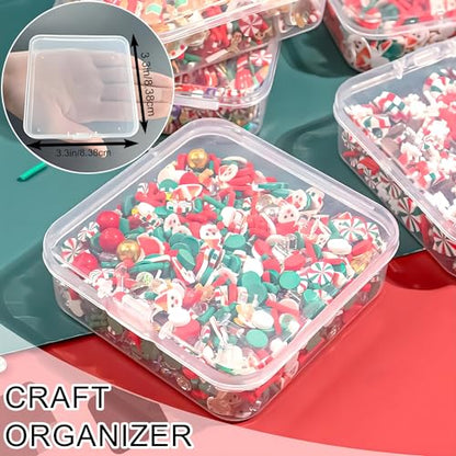 DUOFIRE Bead Organizer 10 Pack Clear Small Plastic Containers Mixed Sizes - size: Mixed Sizes(10 packs)