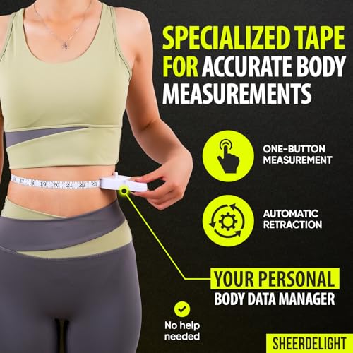 SheerDelight Body Measuring Tape, 2 Pack Retractable Body Tape Measure