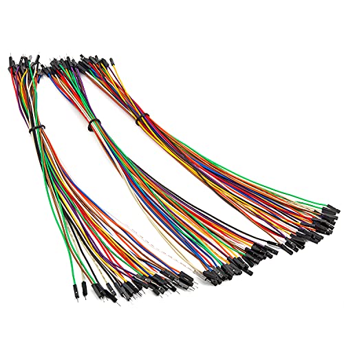 Chanzon 90pcs 30cm Jumper Wire Kit M-M M-F F-F Dupont Multicolor Arduino - color: (5) 90pcs Mix kit (30pcs x 3types), size: 30CM