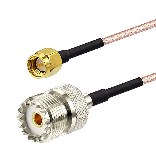 Superbat SMA Male to SO239 RF Coaxial Coax Cable 6inches + 3pcs Adapter Kit, SMA to UHF Cable + SMA to SO239/PL259 Adapter Kit for RF Applications/CB Radio/Handheld Radio Antenna/Walkie Talkie etc - size: 6 in