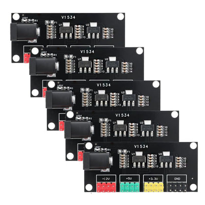 5Pcs Power Module 3.3V 5V 12V Multi-Output Voltage Conversion Module DC-DC Converter 12V to 3.3V/5V/12V Electronic Power Board
