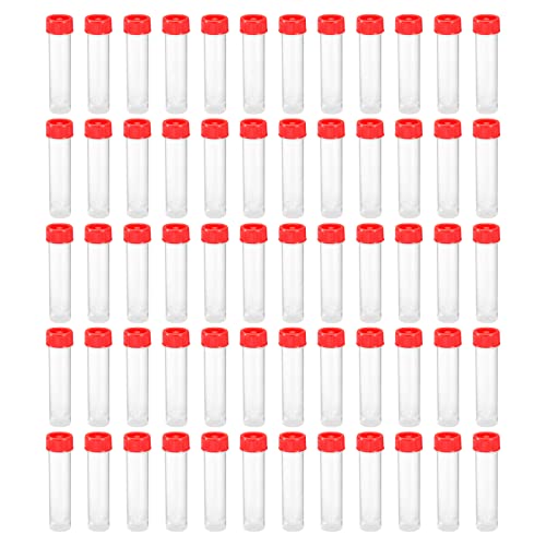 PATIKIL 30mL Plastic Test Tubes Frozen Test Tube Vial Container 60Pcs