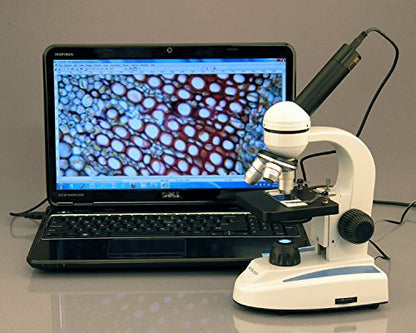 AmScope M149-PB10-WM Compound Monocular Microscope, WF10x Eyepiece, 400X