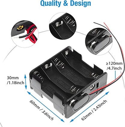 2Set 8 x AA Thicken Battery Holder - size: 2Pcs, style: 4*2×AA