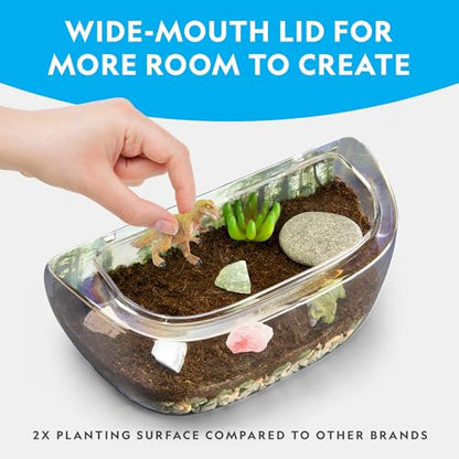 National Geographic Light-Up Dinosaur Terrarium Kit for Kids Ages 6+ - style: Large Dino Habitat