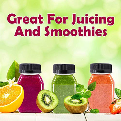 12 Pcs 2 OZ Mini Plastic Juice Bottles,