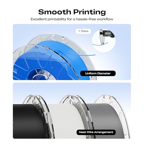 Creality Hyper PLA Filament 1.75mm, White, 1-Pack, 1KG - color: White, size: 1kg