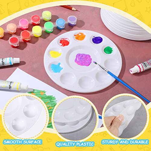 200 Pack Back to School Paint Palettes Bulk 6.7 Inch Paint Trays 10 Wells