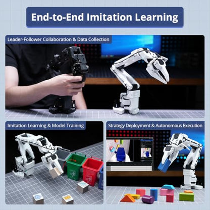 HIWONDER AI Robotic Arm Kit for LeRobot SO-ARM101 VLA Imitation Learning