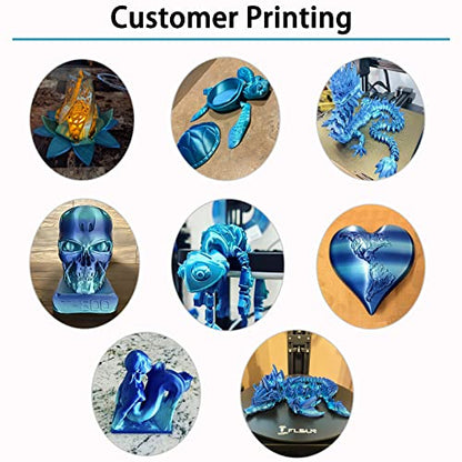 PLA 3D Printer Filament, PLA Filament Silk Green Shiny Blue PLA Filament 1.75mm +/- 0.02mm, 3D Printing Filament 1kg/2.2lbs - color: Silk Shiny Blue Green