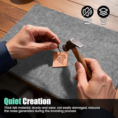 4 Pcs Leather Craft Pad Set, Cutting Mat & Sound Absorbing Pad