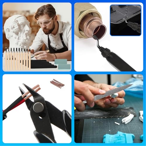 AOBOPLE 96 Pcs 3D Printer Tool Kit with Deburring Tool for FDM/SLA Printers - color: 96 Pcs