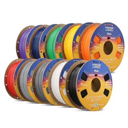 OVERTURE 10KG Bundle High Speed PLA+ 3D Printer Filament 1.75mm - color: 10 Color, size: 10KG