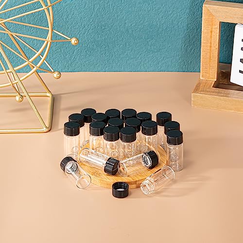 5ml Clear Small Glass Vials 100pcs with Screw Caps(100pcs) - color: Clear, size: 5ml 100pcs