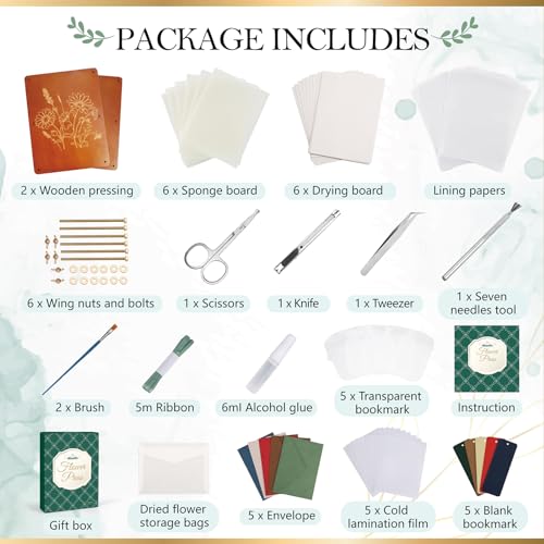 Aboofx Flower Press Kit, 15.7" x 11.8" 6 Layers Flower Pressing Kit - size: 15.7" x 11.8" 6 Layers