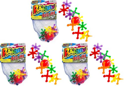 JA-RU Big Jacks Toy Set (Pack of 3 Units) Kids Jax Classic Games Great Party Favors or Pinata Filler in Bulk. 731-1 - size: Pack of 3