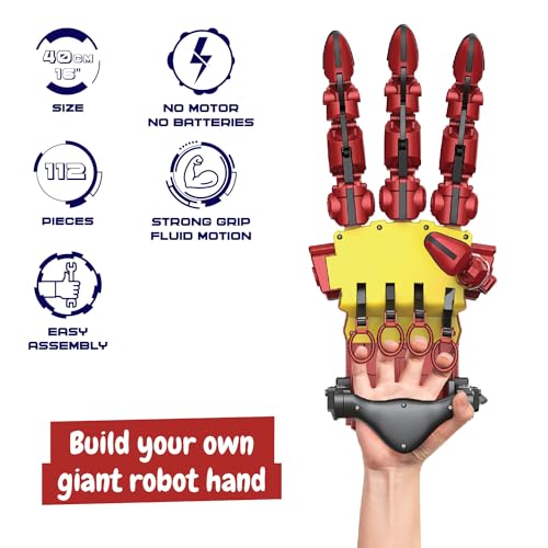Science4you Hydraulic Cyborg Hand Kit – Build Your own Giant Robotic Hand with 112 Pieces, STEM Toys, Iron Kid Toys the Perfect Robot & Model Kits Gift for Boys & Girls Age 10 11 12 13 14+