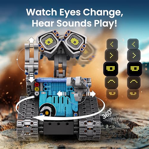 Sillbird Building Robot Kit STEM Gifts for Kids 8-13 with Remote Control - color: Gray-blue