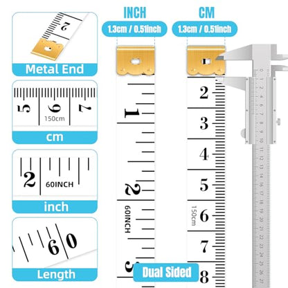 Soft Tape Measure 24 Pack - 60Inch/150cm Flexible Measuring Tape for Body Sewing Tailor & Fabric, Double Scale Ruler for Body Measurements, Craft Supplies (White) - color: 24pcs-white