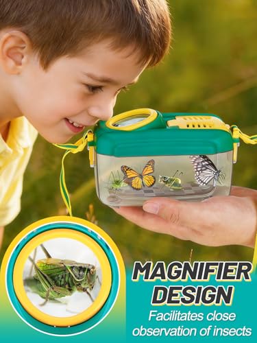 Biubee Bug Catcher for Kids, Bug Catching Kit Gifts with Butterfly Net Toys - color: Blue