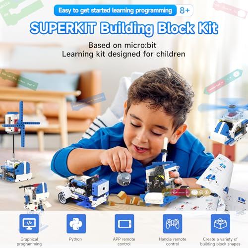 Yahboom Micro:bit Building Robot Kit 16 in 1 STEM Projects Standard with Sensor Module DIY (Standard Kit with microbit V2) - color: Standard Kit With V2