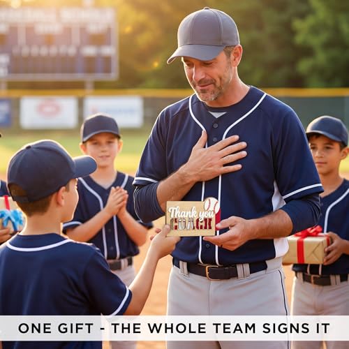 Thanks Baseball Coach Card Holder Great for Basketball Holders Featuring - color: Brown Baseball