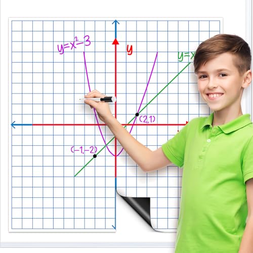 Giant Magnetic XY Coordinate Graph Grid Paper,Dry Erase Chart - size: 26" x 26"