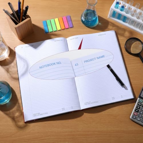 Watersay Laboratory Notebook 300 Pages 11.8x10.3in Black Hardcover Lab Book