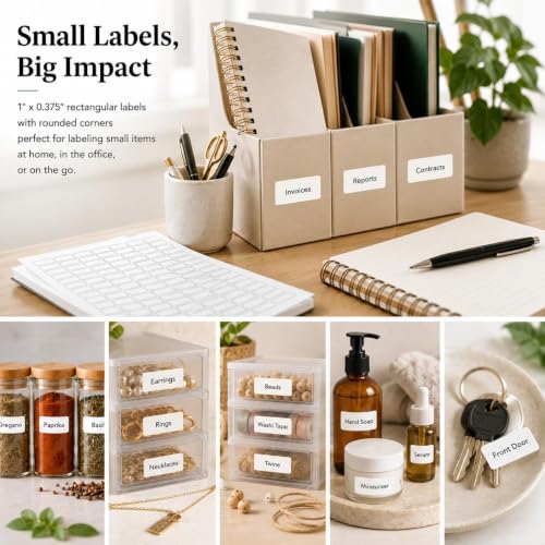 Royal Green Printable Rectangle Labels, 1 x 0.375 Inch - 1138 Pack - color: White, size: 1138